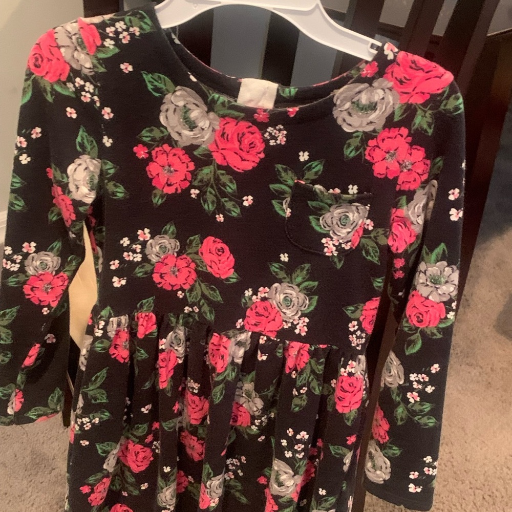 Girls Carters rose print dress size 6